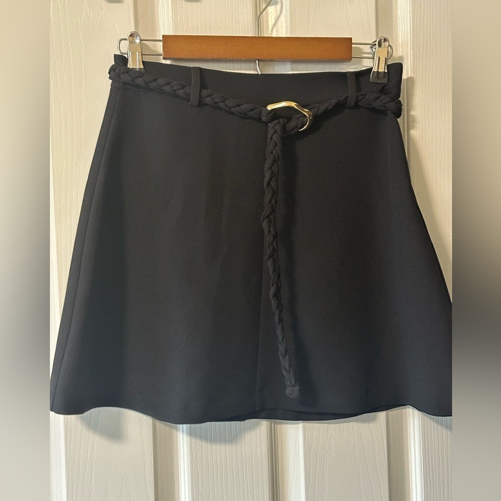 Zara Mini Skirt With Braided Belt